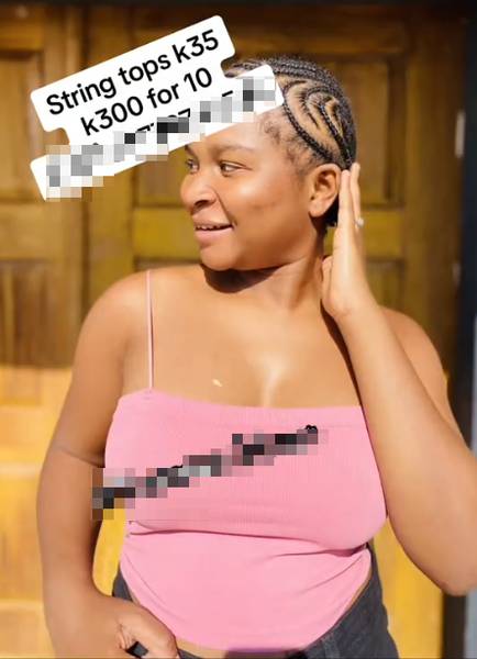 Women's top with thin straps