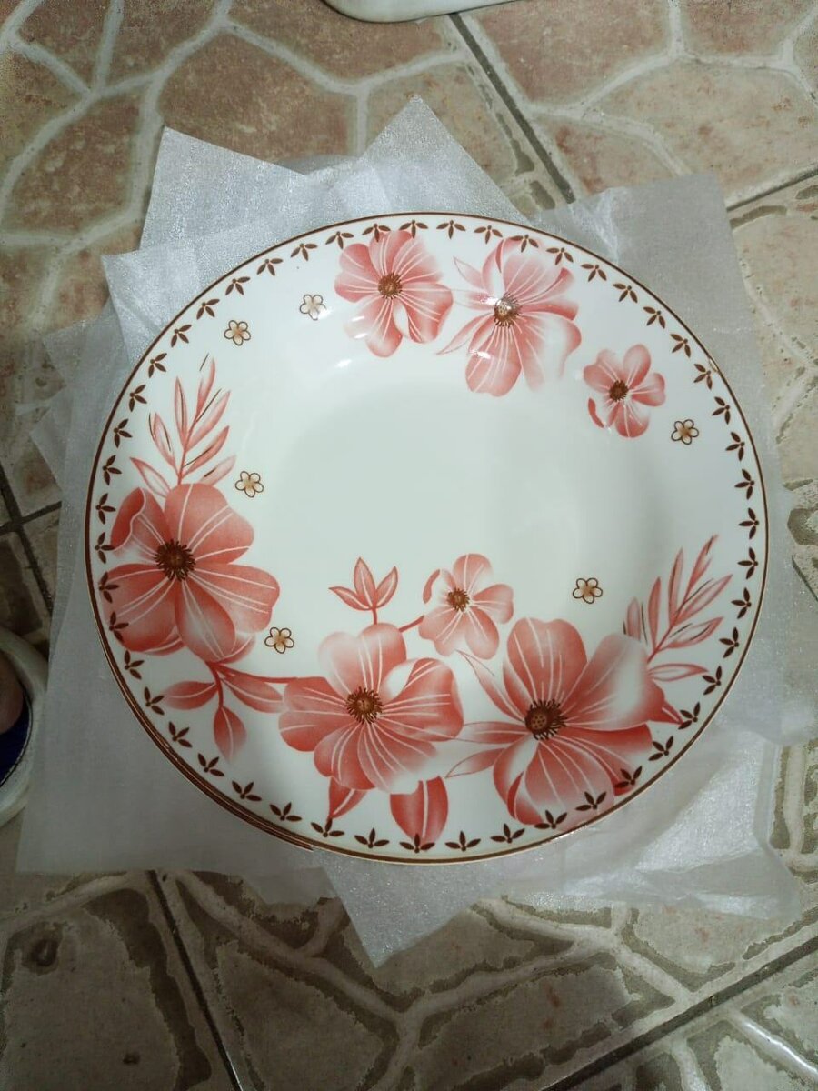 2 Assiette céramique fleurie