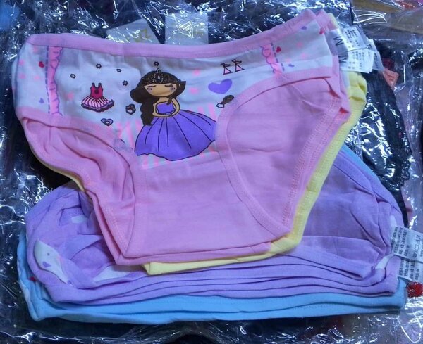 6 slips filles en coton