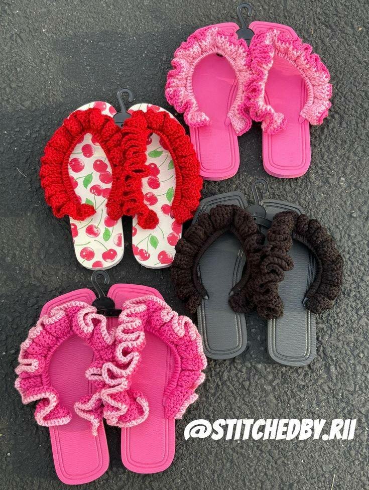 Claquettes originales en crochet