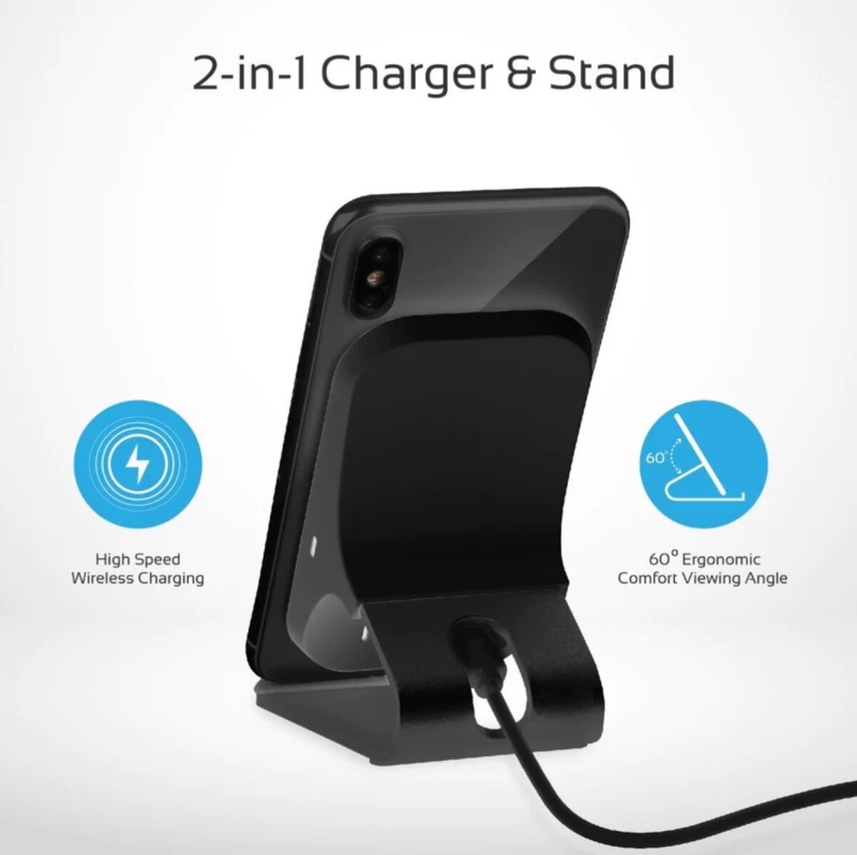 Promate Aluminium Crafted Ultra -Fast Wireless Charging Stan