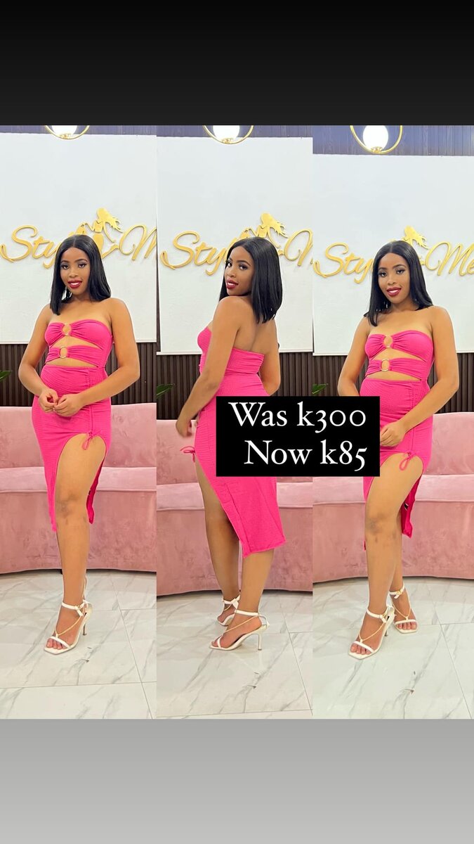 Pink fitted off-the-shoulder Dress