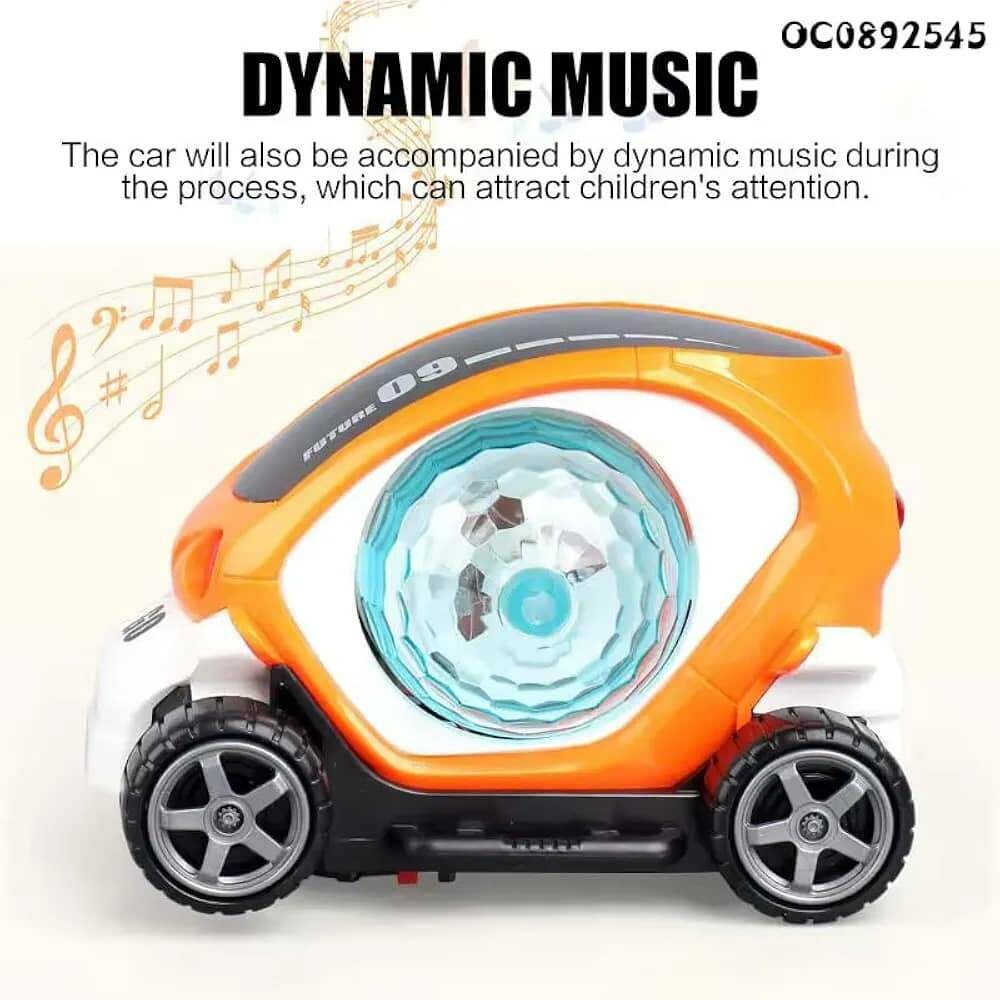 Voiture de cascade rotative à 360 degrés Bump and Go Toy ave