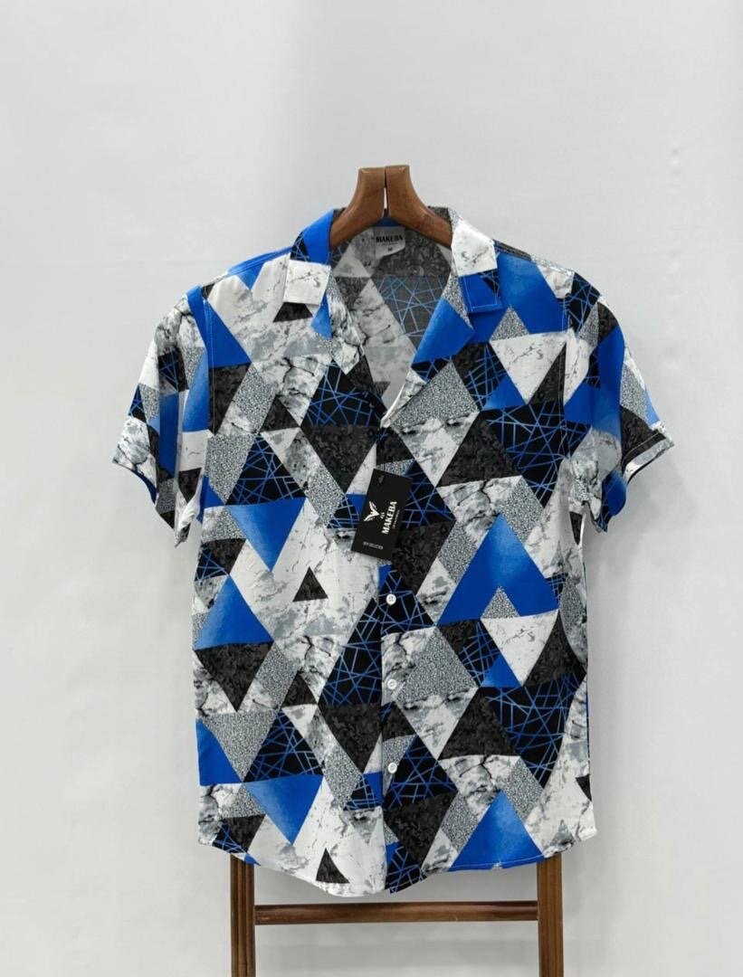 Chemise à motifs géométriques