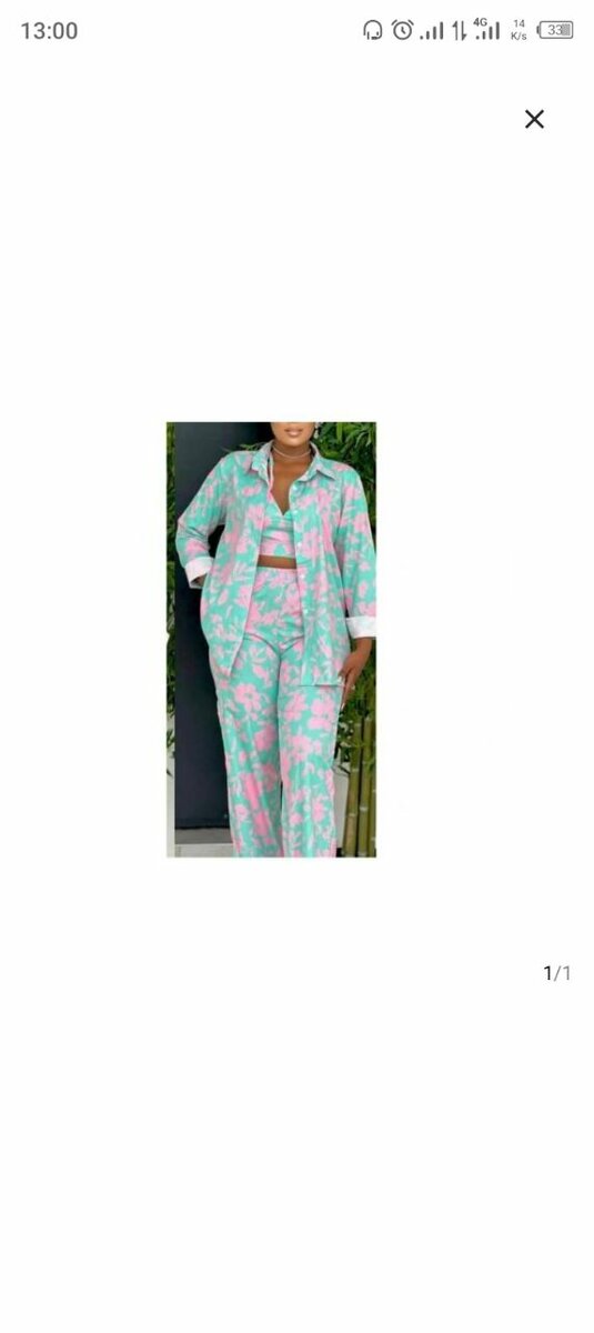 Ensemble Pantalon et Veste Fleuri