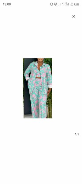 Ensemble Pantalon et Veste Fleuri