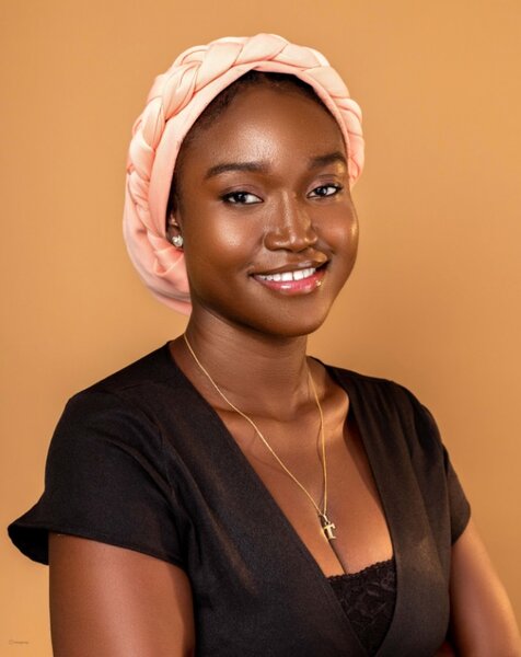 Braided Turban peach