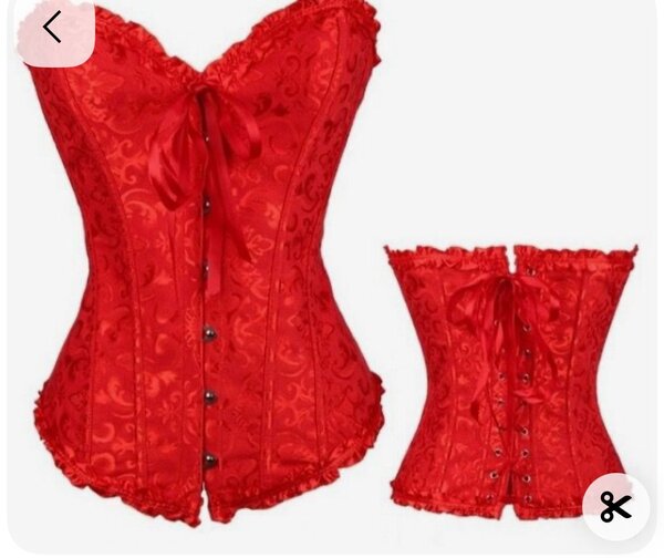 Corset rouge élégant satin