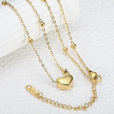 Collier cœur doré élégant