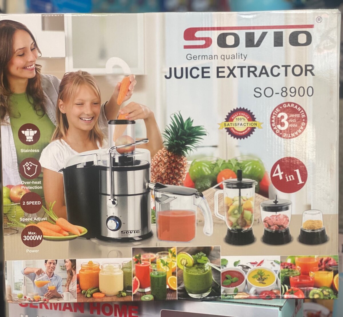 Sovio 4 in 1 Juice Extractor Blender set