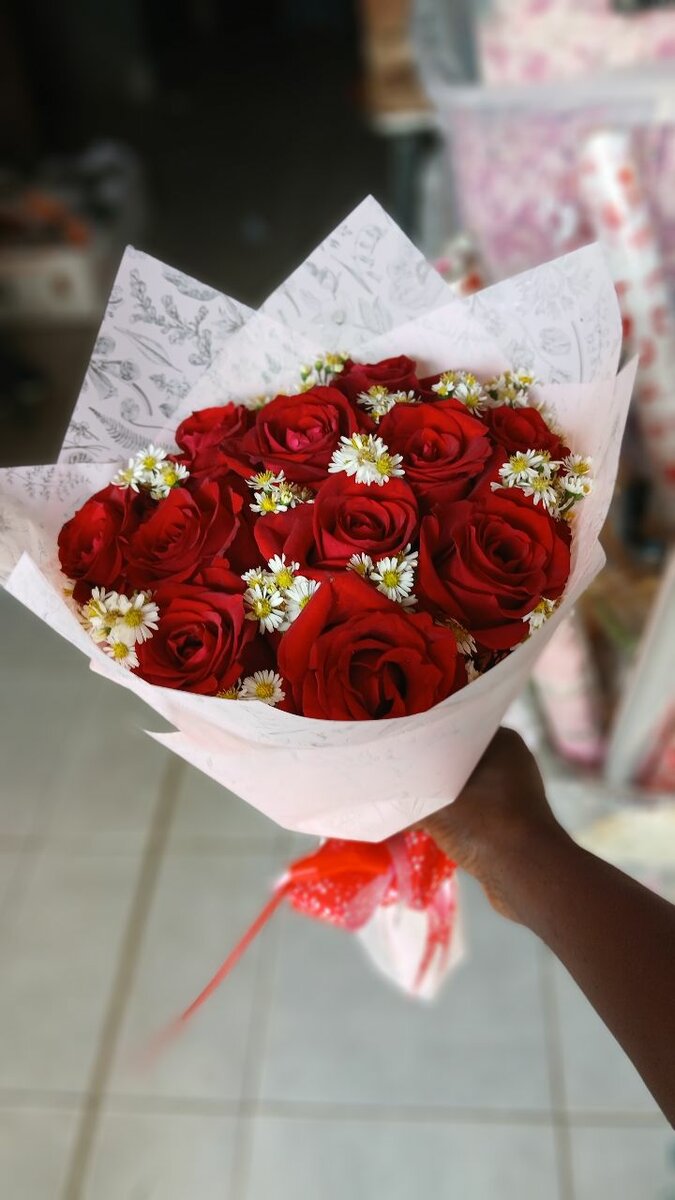 Bouquet de roses rouges élégantes