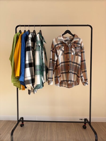 Теплая рубашка в клетку