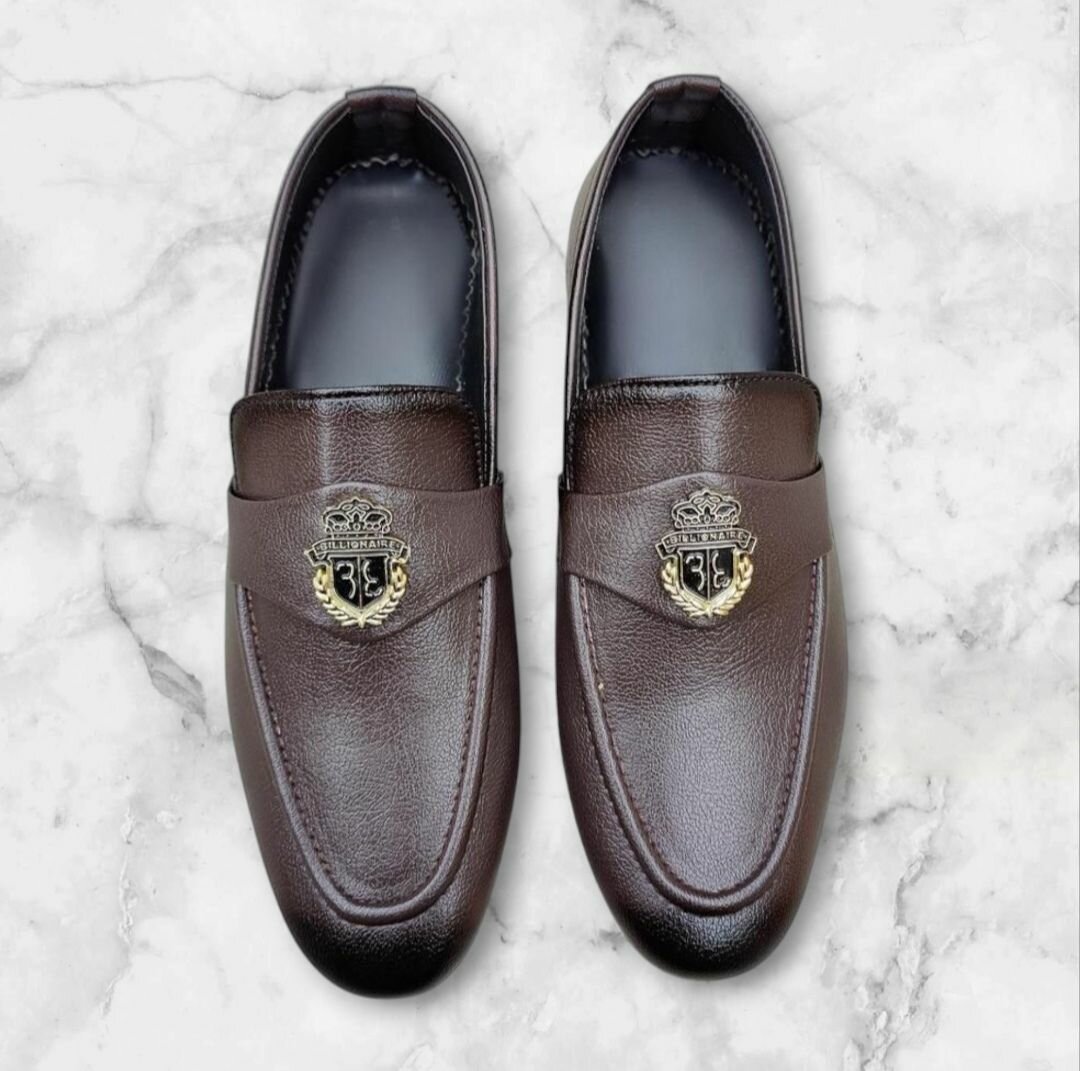 Mens brown synthetic leather Dress shoes