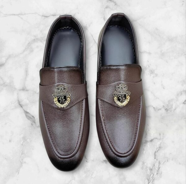 Mens brown synthetic leather Dress shoes