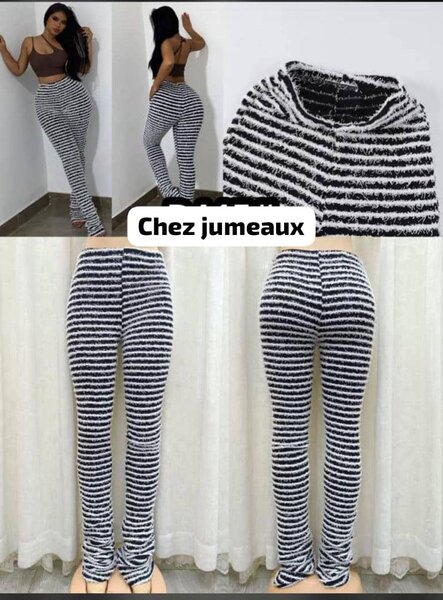 Pantalon rayé femme élégant