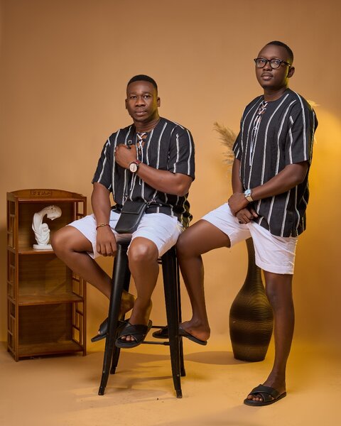 Ensemble rayure blanc noir