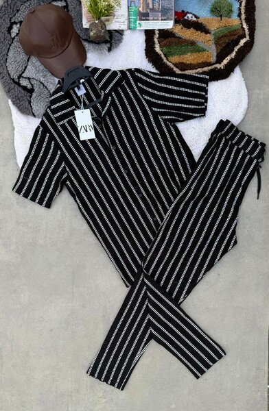 Ensemble rayé tendance