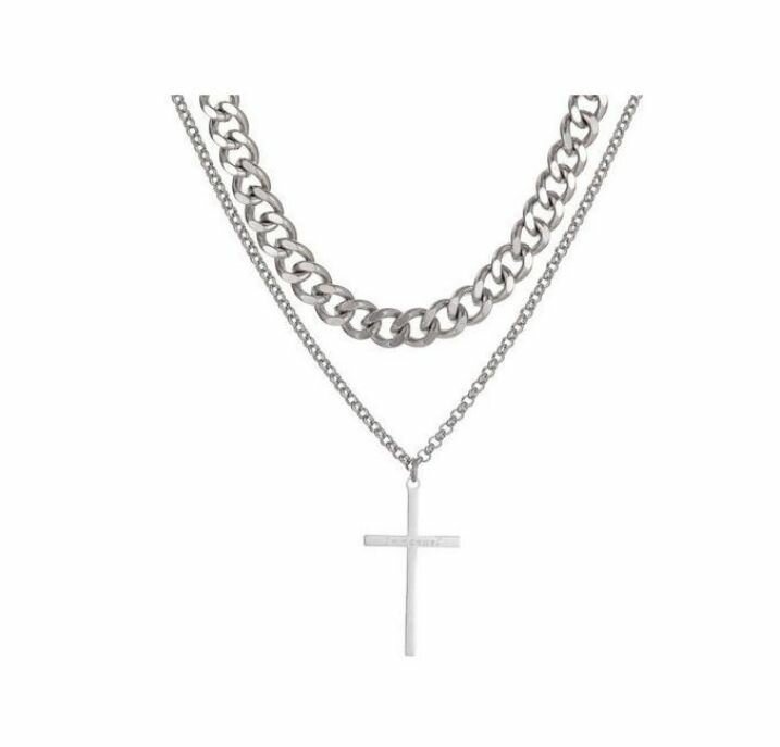 Collier croix en argent