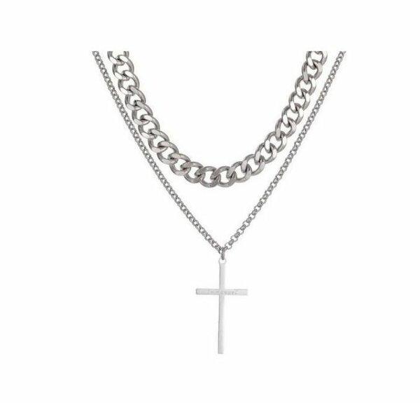Collier croix en argent