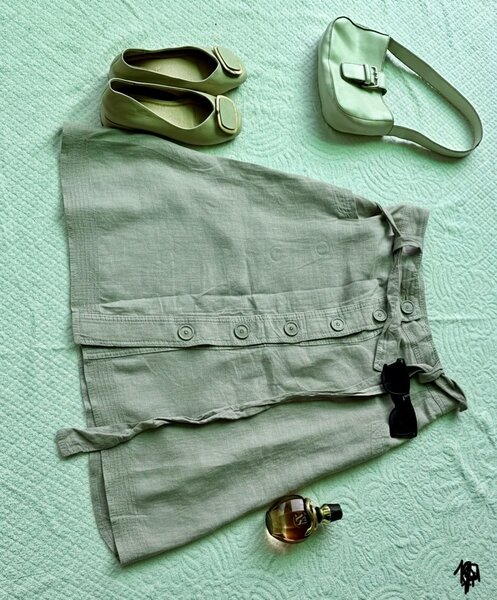 Jupe pour femme en lin et coton