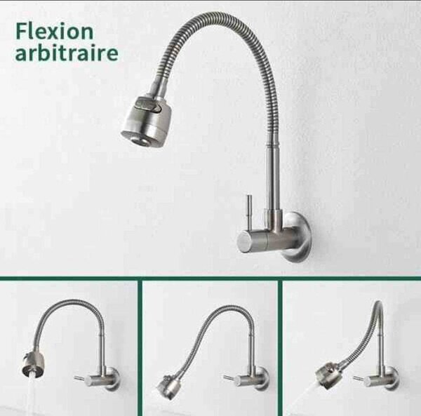 Robinet pivotant en acier inoxydable