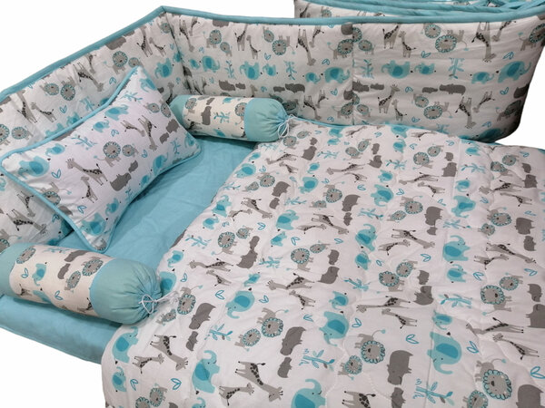 6 pieces cot bedding