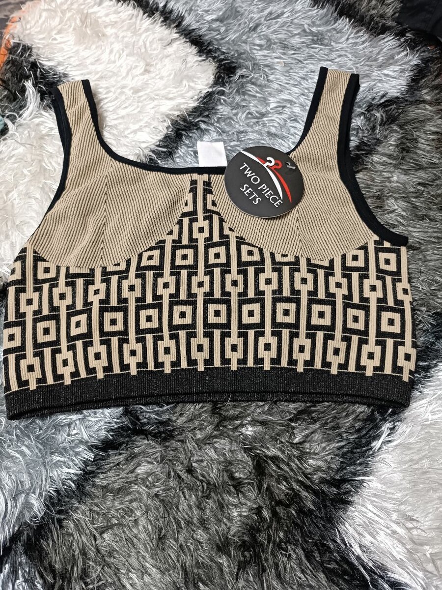 Top sans manches à motifs géométriques