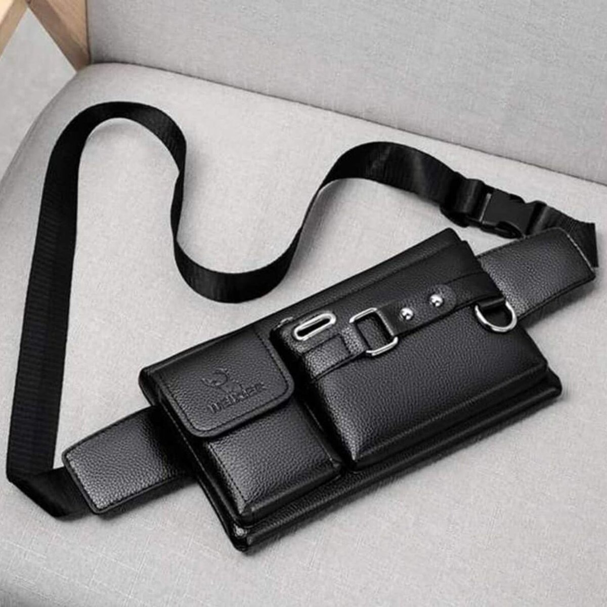 Men leather Waist bag