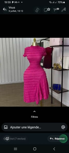 Robe Midi Rayée Élégante