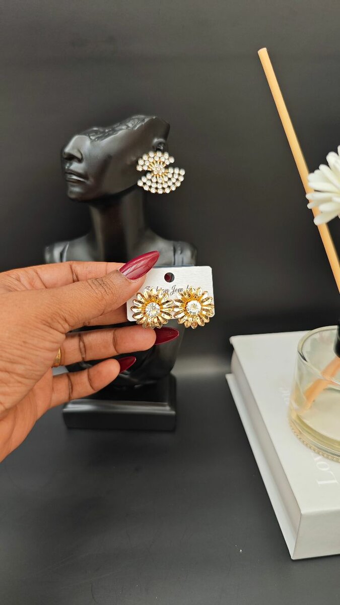 Boucles d'oreilles florales élégantes