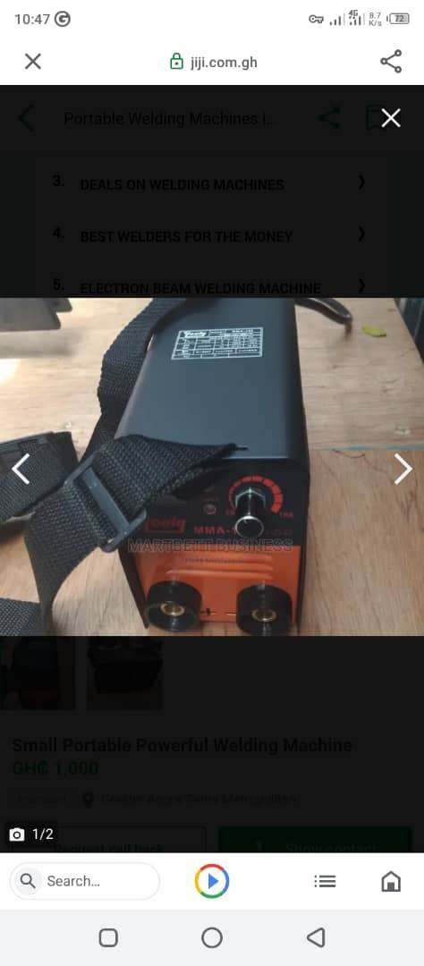 Small portable welding machine