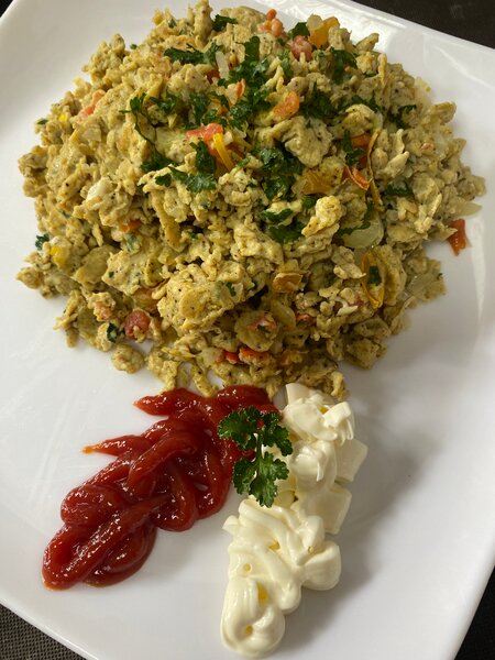 Omelette brouillée savoureuse