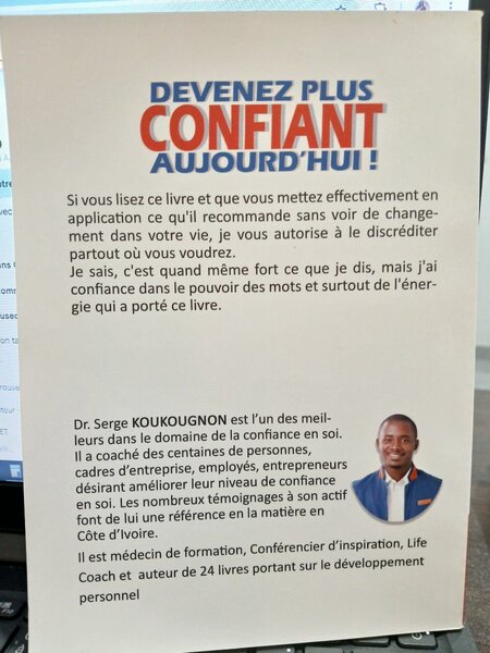 Livre "Devenez Plus Confiant Aujourd'hui"