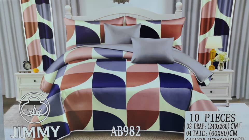 Parure de Lit Moderne 10 Pièces