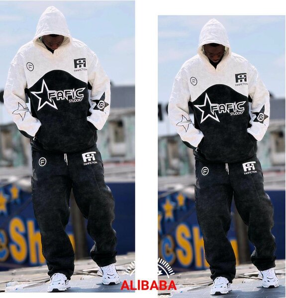 Survêtement à capuche bicolore