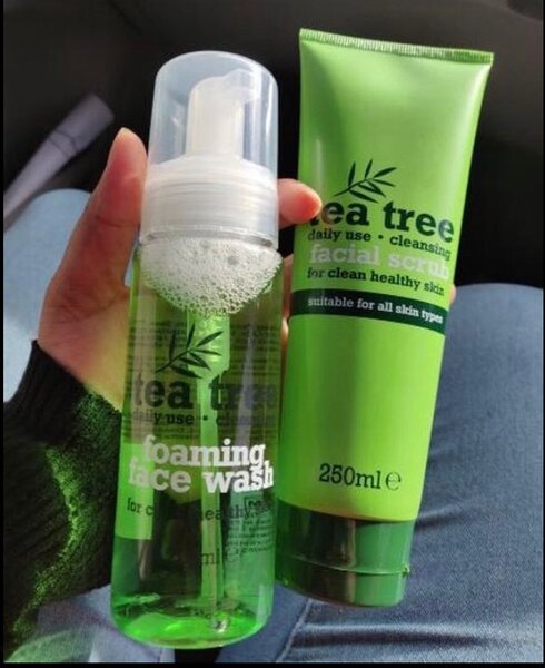 Tea tree face wash and scrub
