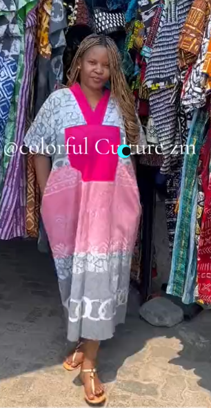 Women's Long Batik Print Dress