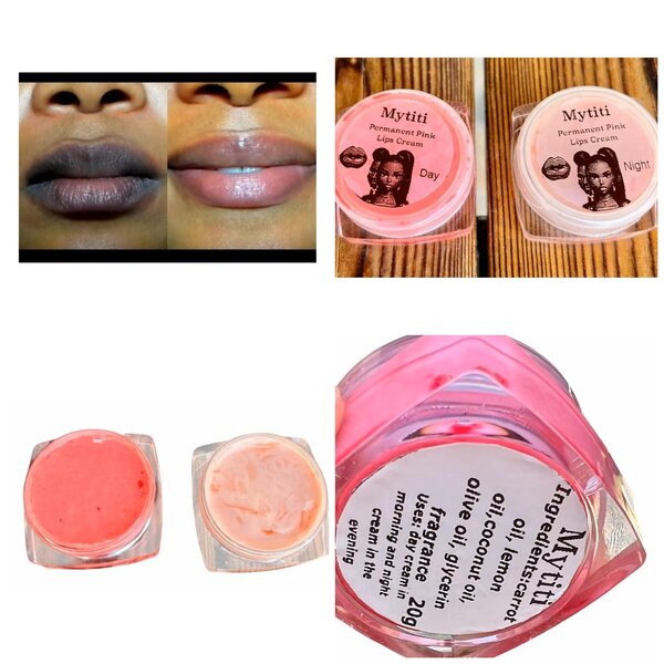 Permanent pink lip cream