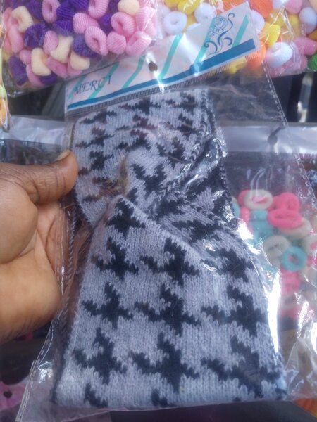 Chouchou cheveux tricoté