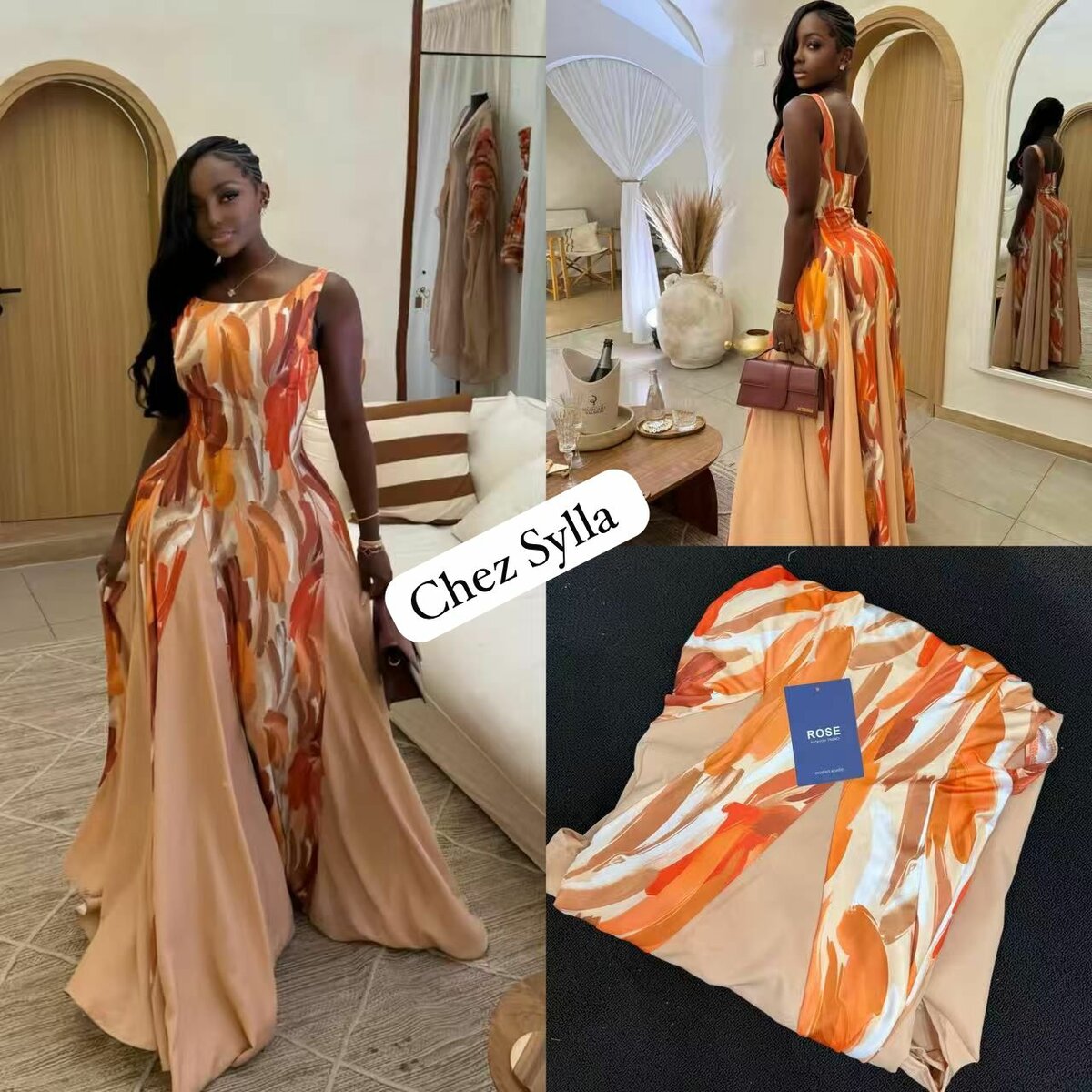 Robe Longue Fluide Éclatante