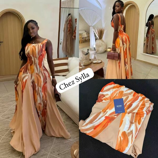 Robe Longue Fluide Éclatante