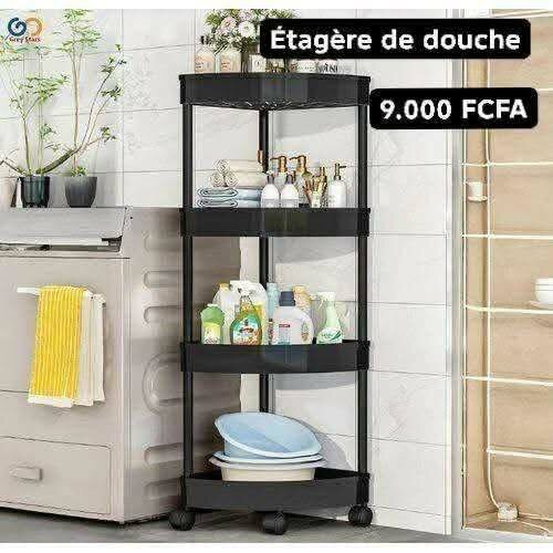 Étagère de douche à roulettes