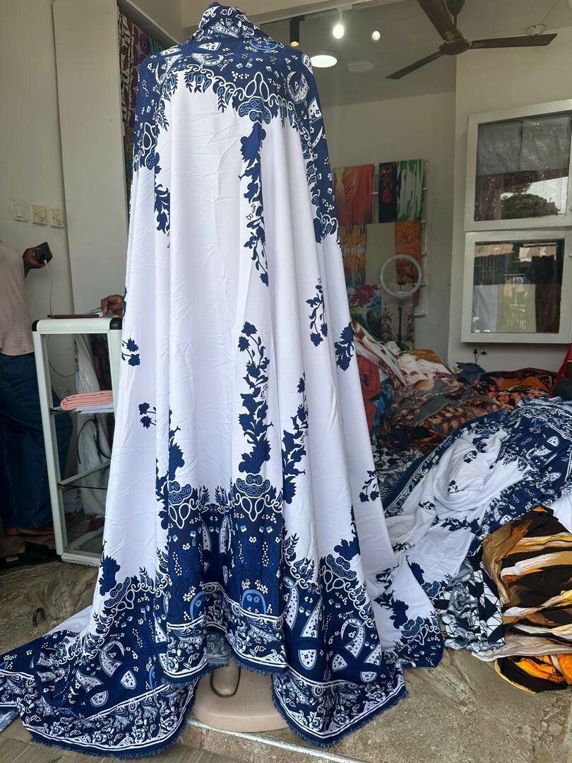 Crepe floral fabrics