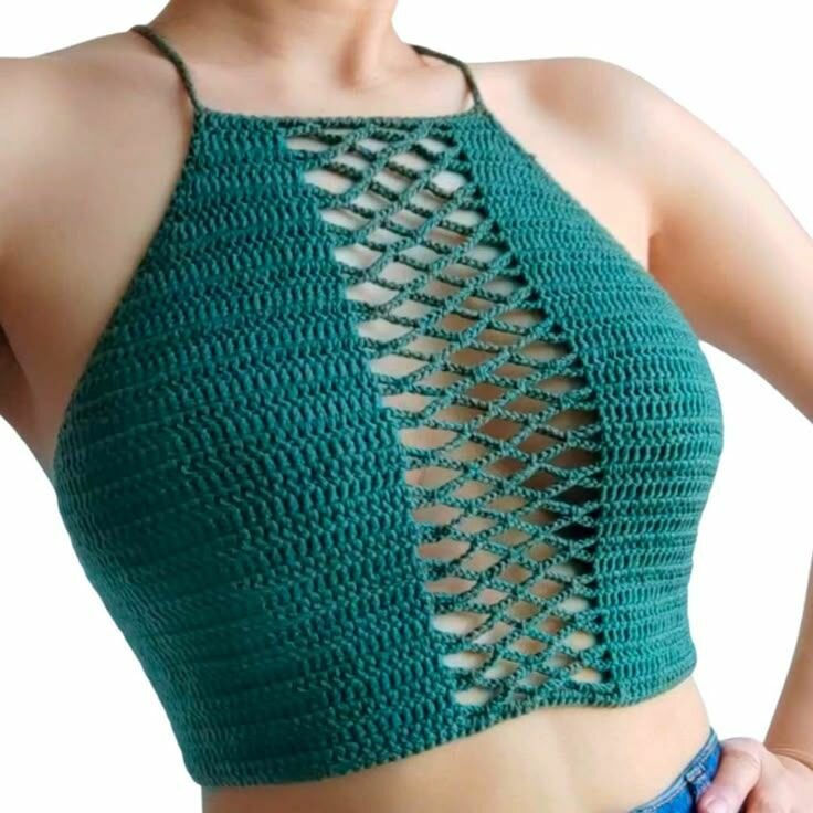 Top Crochet Femme Été