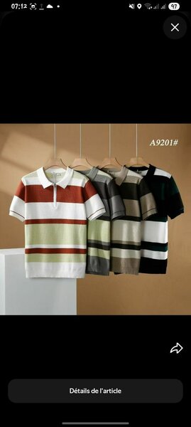 Polos à rayures élégants