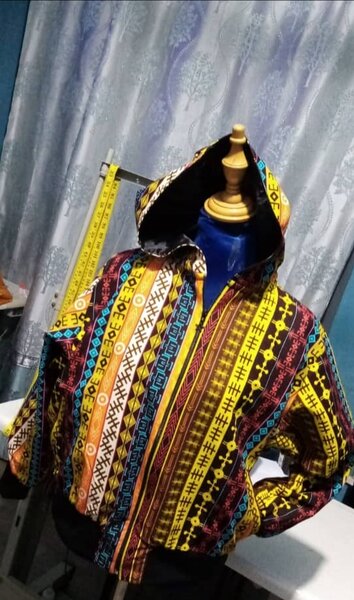 African print bomper jacket