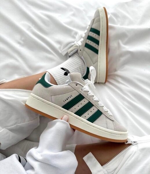 Baskets Campus blanches et vertes