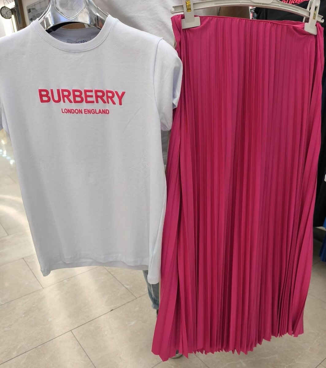 Classy Pleated Skirt & T Shirt