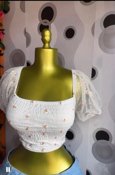 Blouse Courte Fleurie Femme