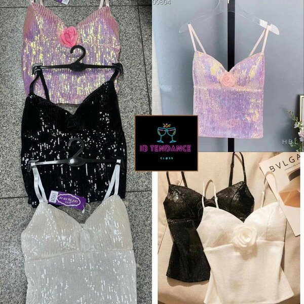Top femme pailleté tendance